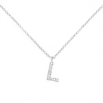 Diamond Letter "L" Necklace - Joy Gift Shoppe