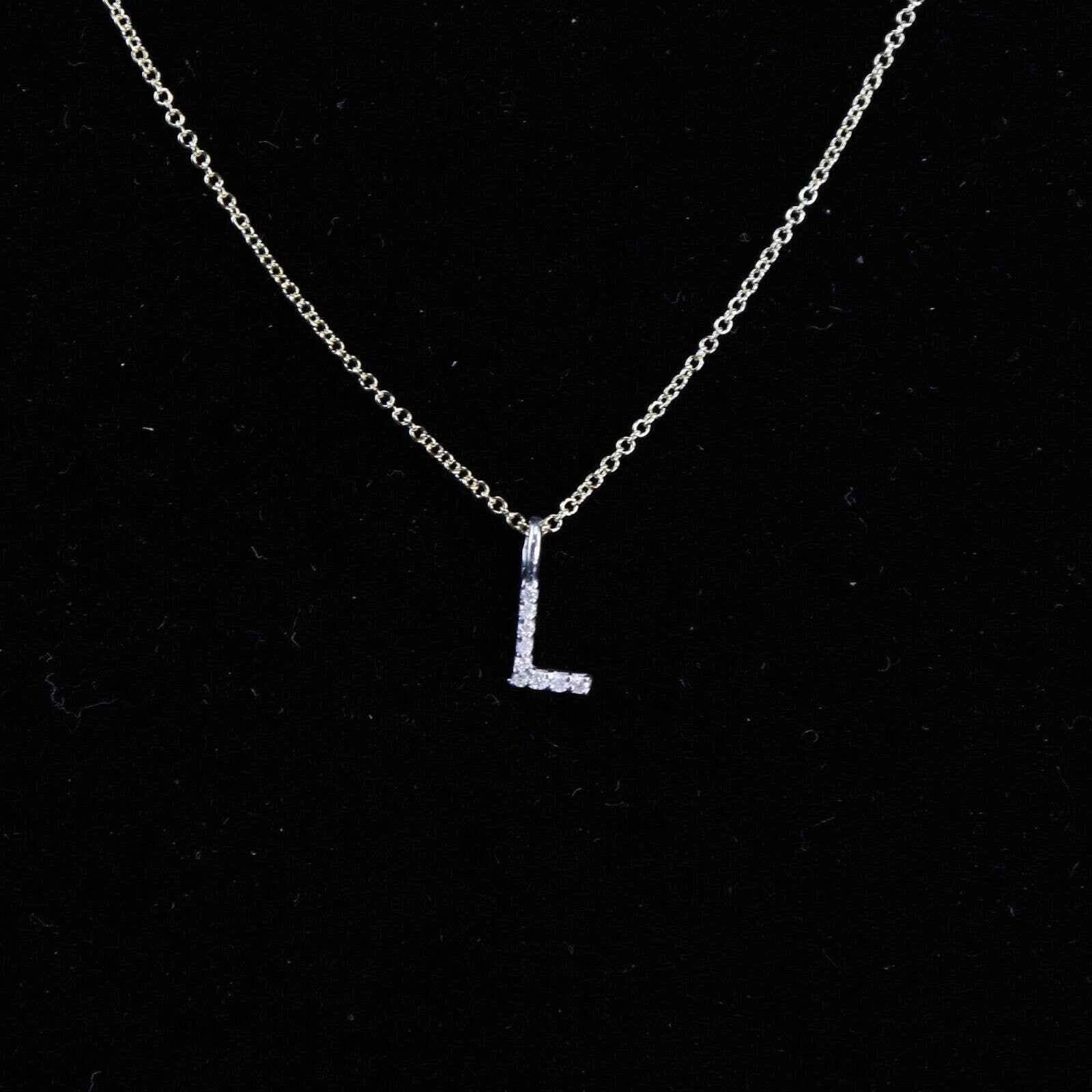 Diamond Letter "L" Necklace - Joy Gift Shoppe
