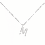 Diamond Letter "M" Necklace - Joy Gift Shoppe