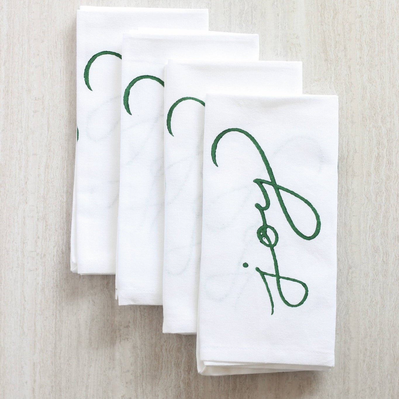 Dinner Napkins (set of 4) - Joy, Evergreen - Joy