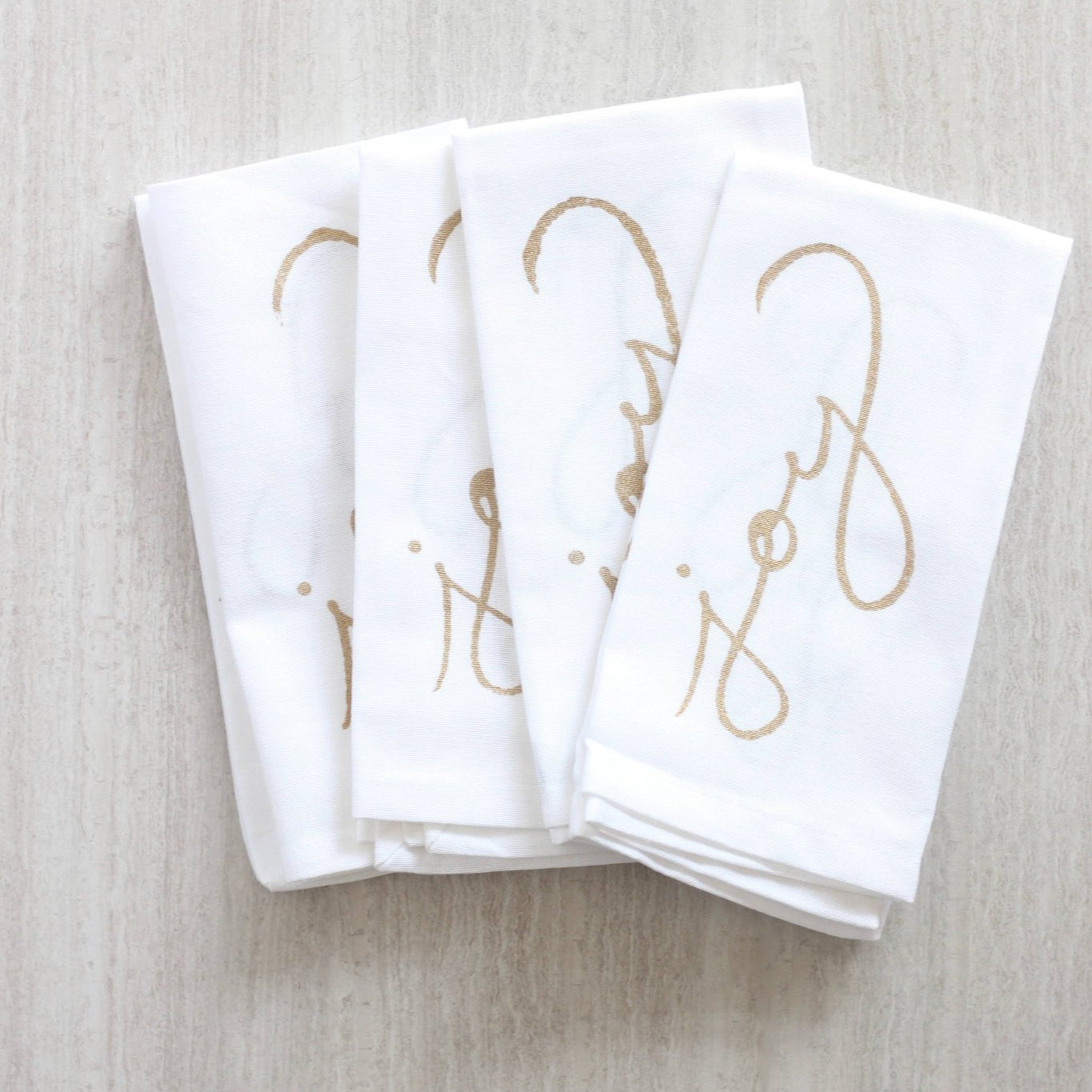 Dinner Napkins (set of 4) - Joy, Gold - Joy