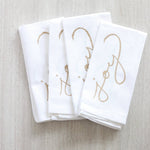 Dinner Napkins (set of 4) - Joy, Gold - Joy