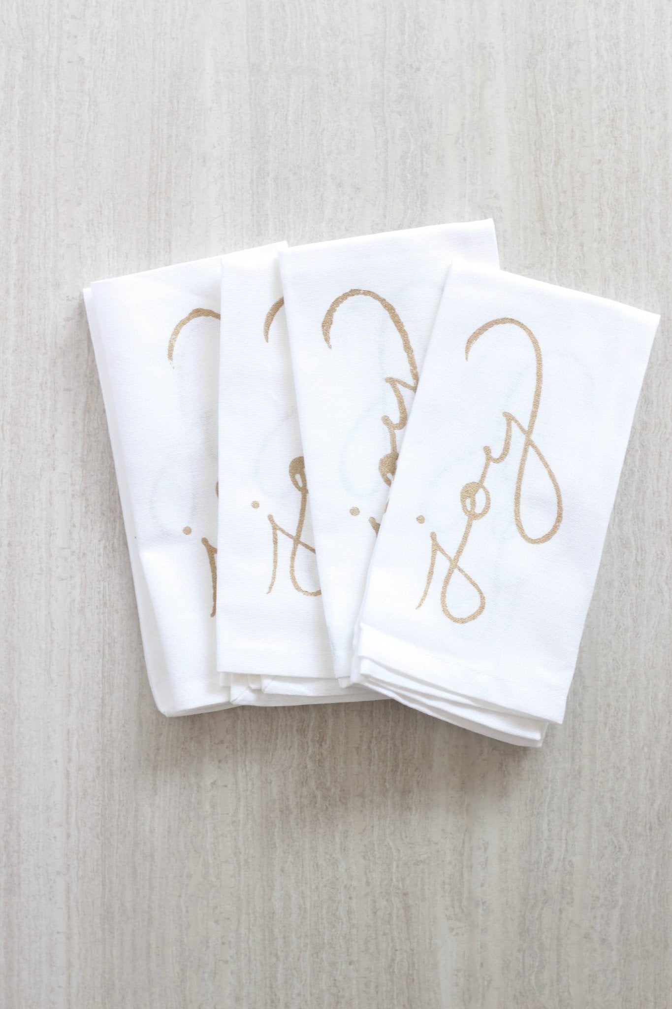 Dinner Napkins (set of 4) - Joy, Gold - Joy