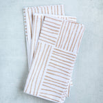 Dinner Napkins (set of 4) - Striped (Large), Gold - Joy