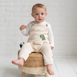Dino Jacquard Knit Baby Overall & Bodysuit Set - Joy