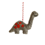 Dinosaur Felt Wool Christmas Ornament - Joy