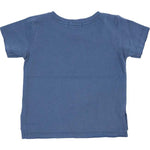 "dude." White Ink Raw Edge Tee - Denim - Joy