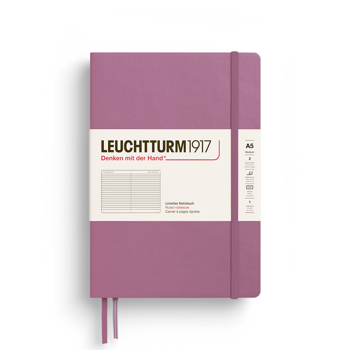 Dusty Rose Medium Hardcover Notebook - Ruled - Joy