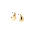 Elongated Dome Hoop Earring 2843E - Joy