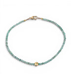 Emerald + 18KT Beaded Bracelet - Joy Gift Shoppe