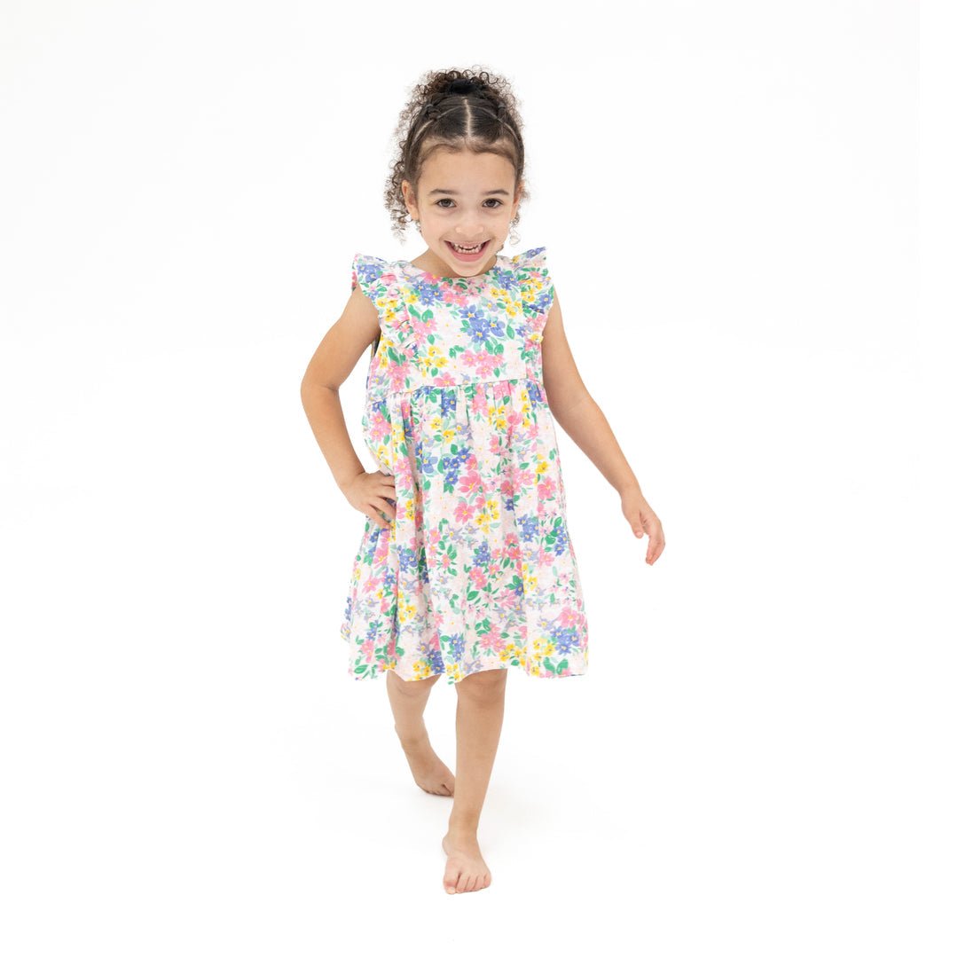 Emma Floral Ruffle Sleeve Dress (Dress Only) - Joy