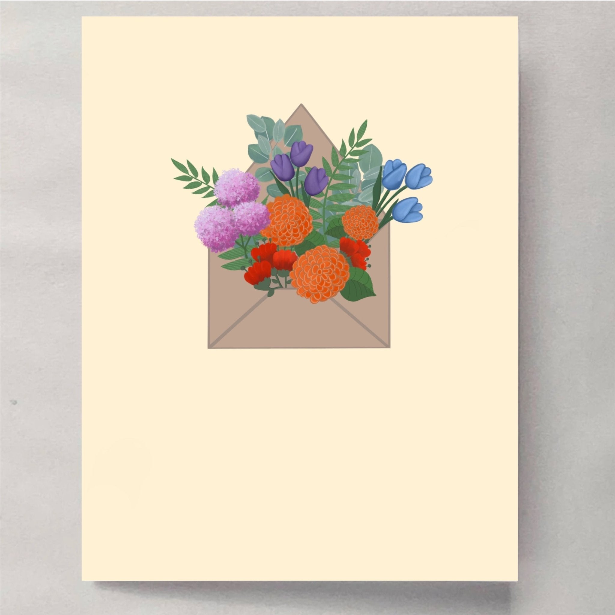 Envelope With Flowers - Joy Gift Shoppe