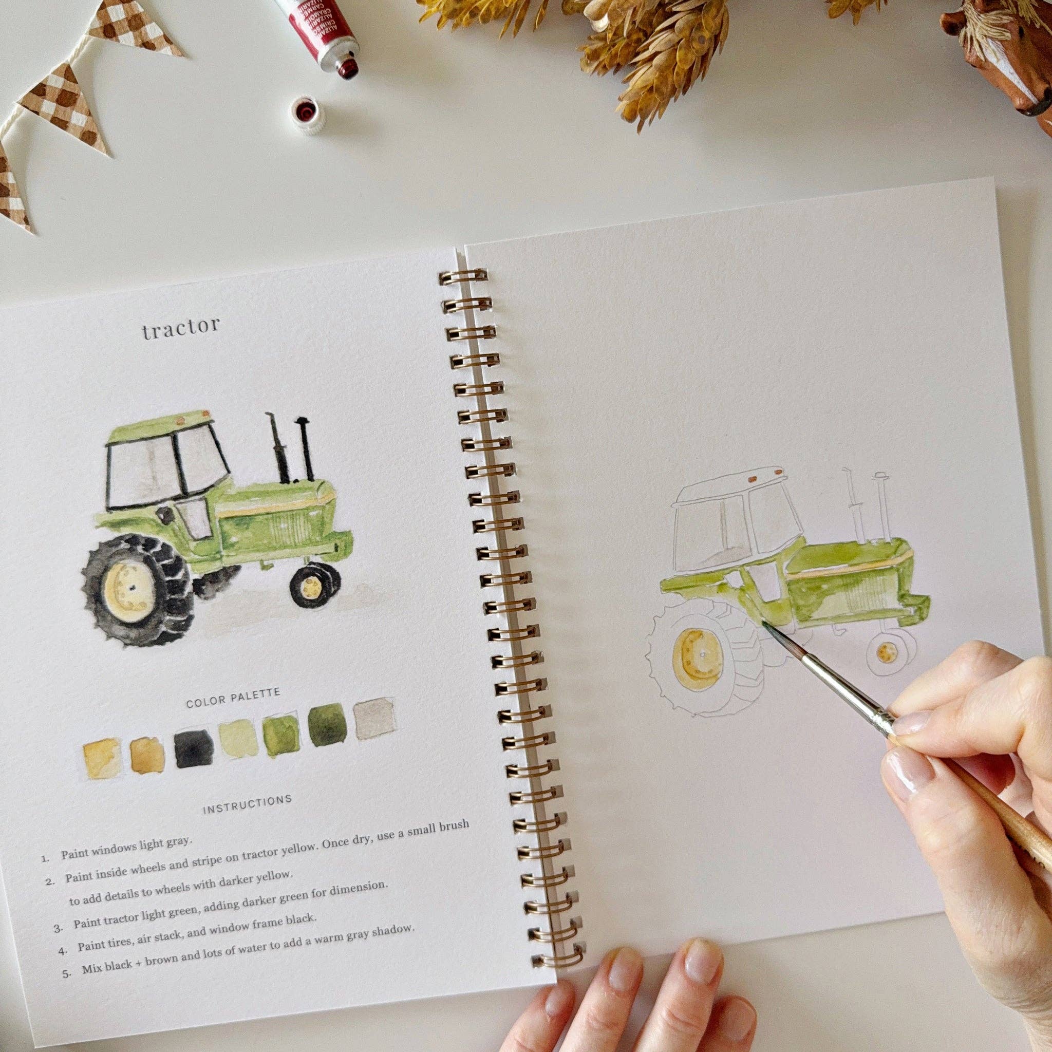 Farm Watercolor Workbook - Joy