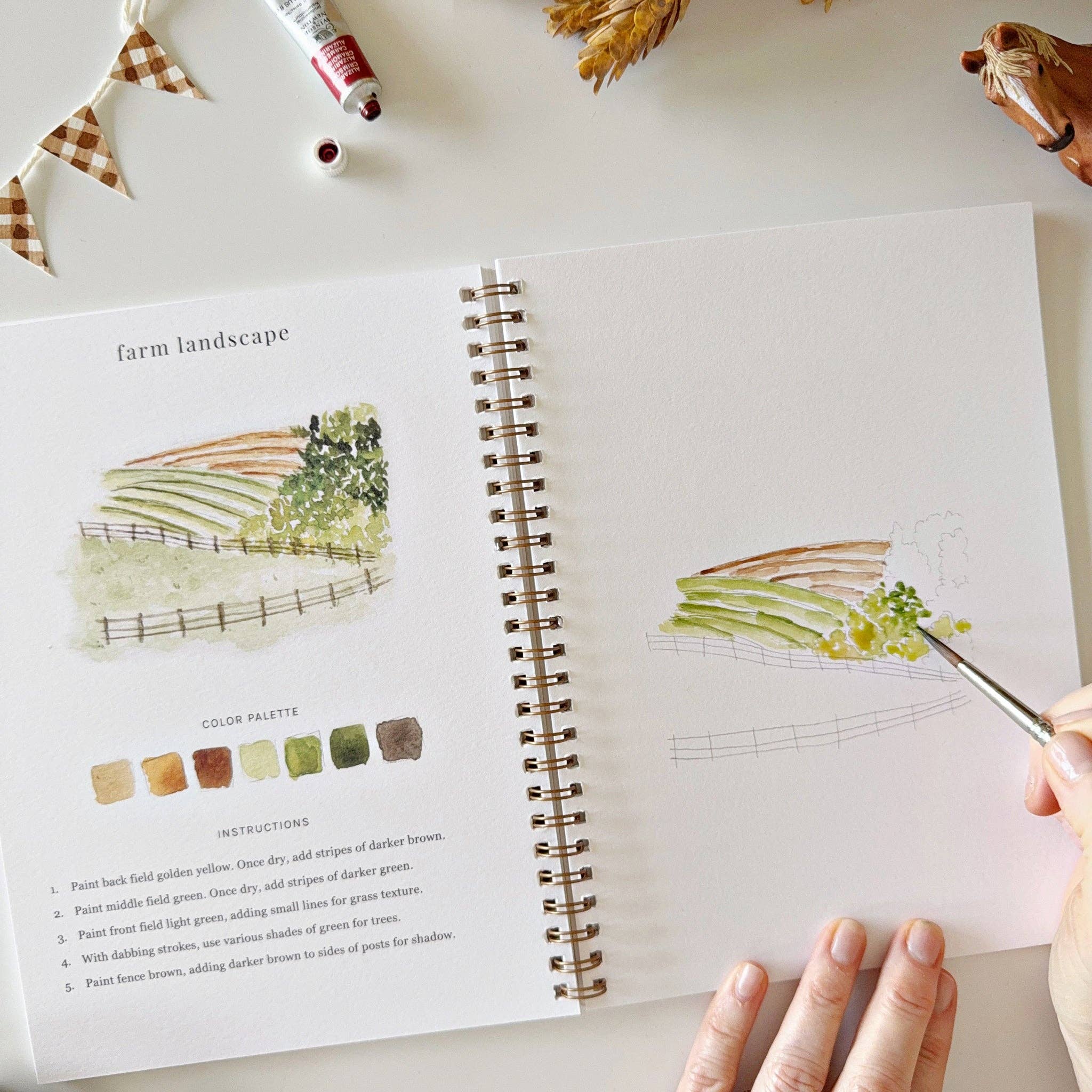 Farm Watercolor Workbook - Joy