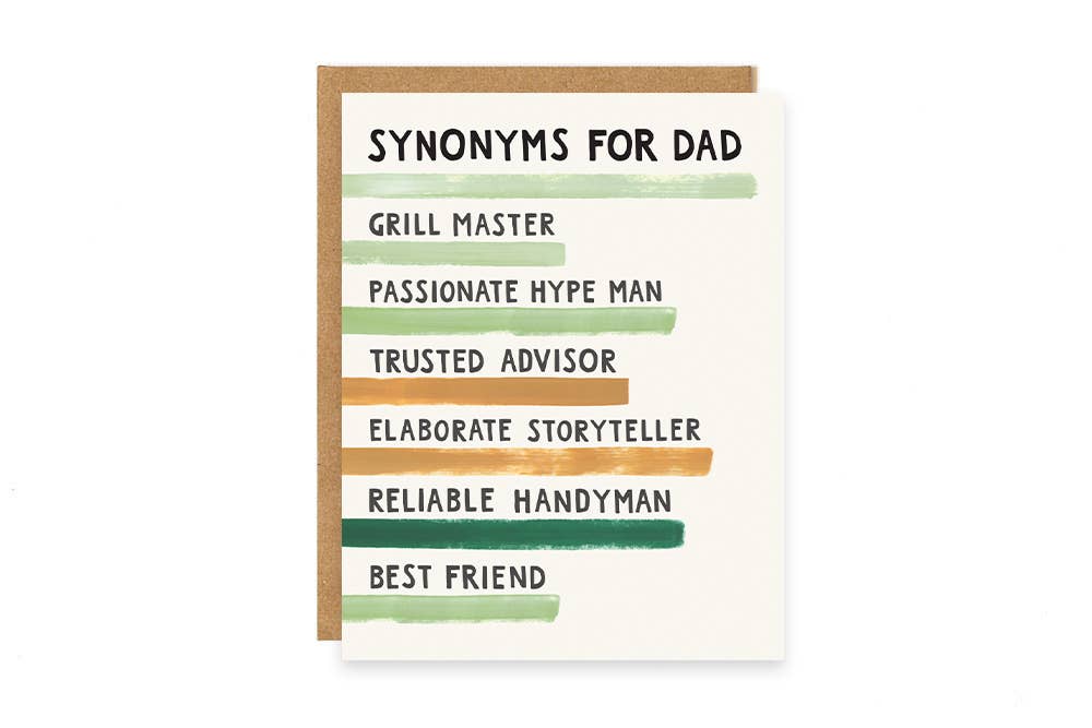 Father's Day Synonyms Greeting Card - Joy