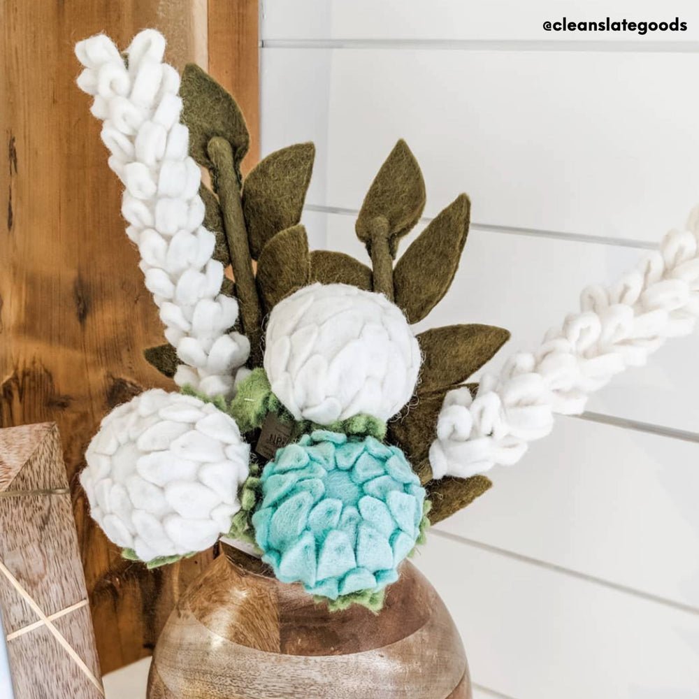 Felt Allium Flower: Light Blue - Joy