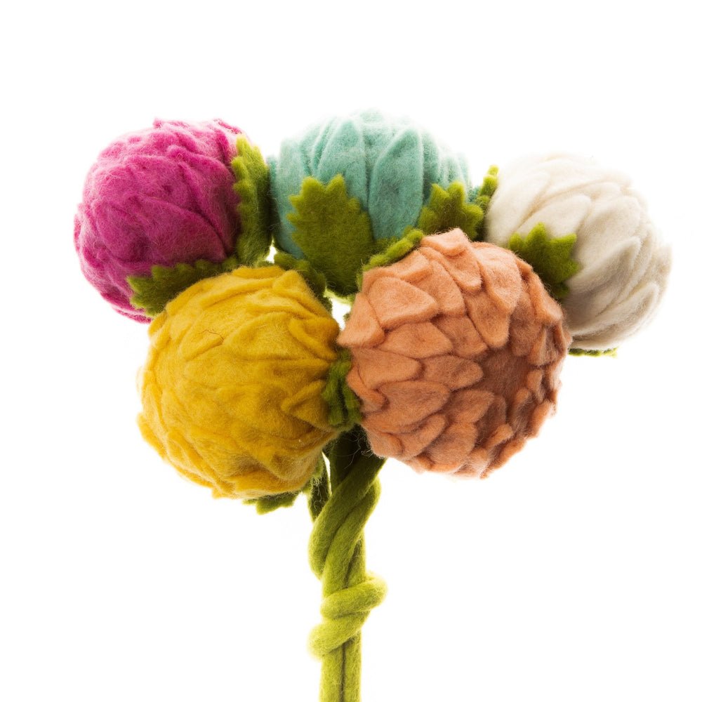 Felt Allium Flower: Yellow - Joy