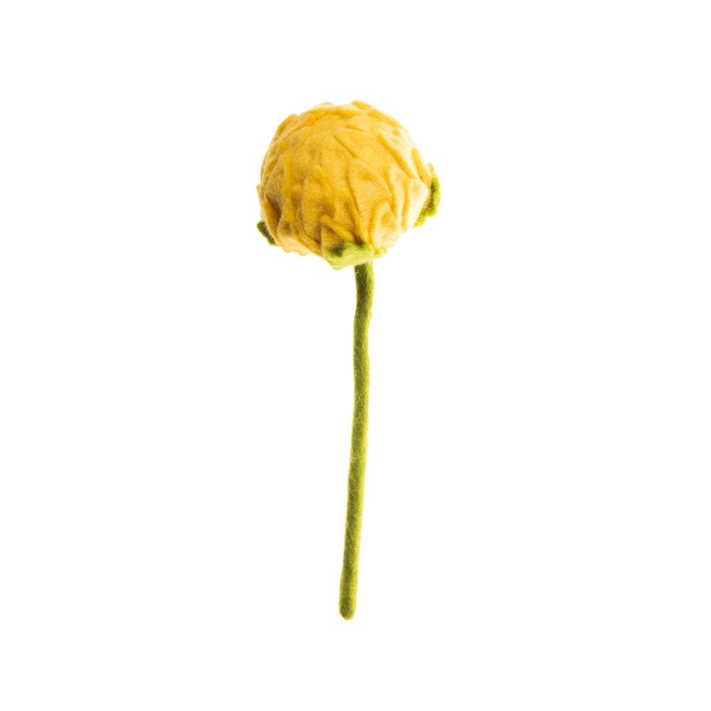 Felt Allium Flower: Yellow - Joy