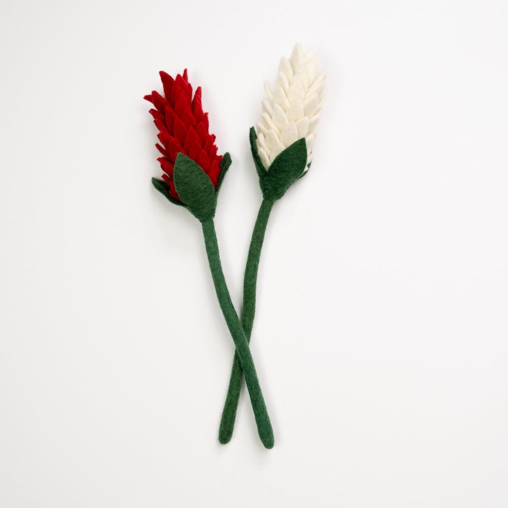 Felt Alpinia Flower: Winter White - Joy