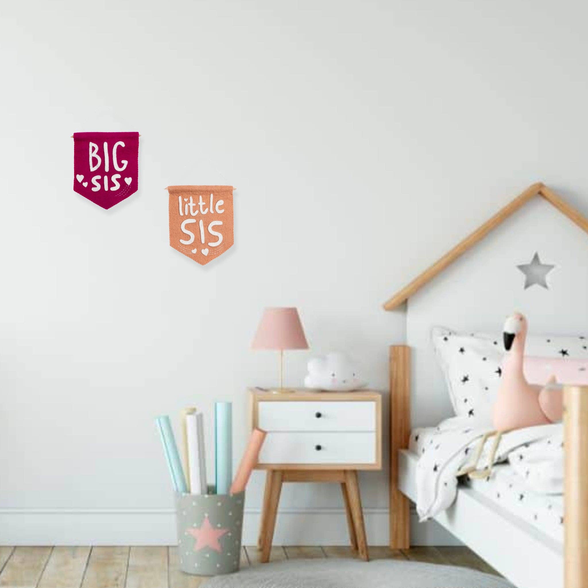 Felt Big Sis Banner Flag - Joy
