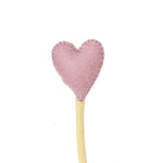 Felt Heart Stem: Blush - Joy