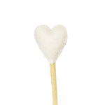 Felt Heart Stem: White - Joy