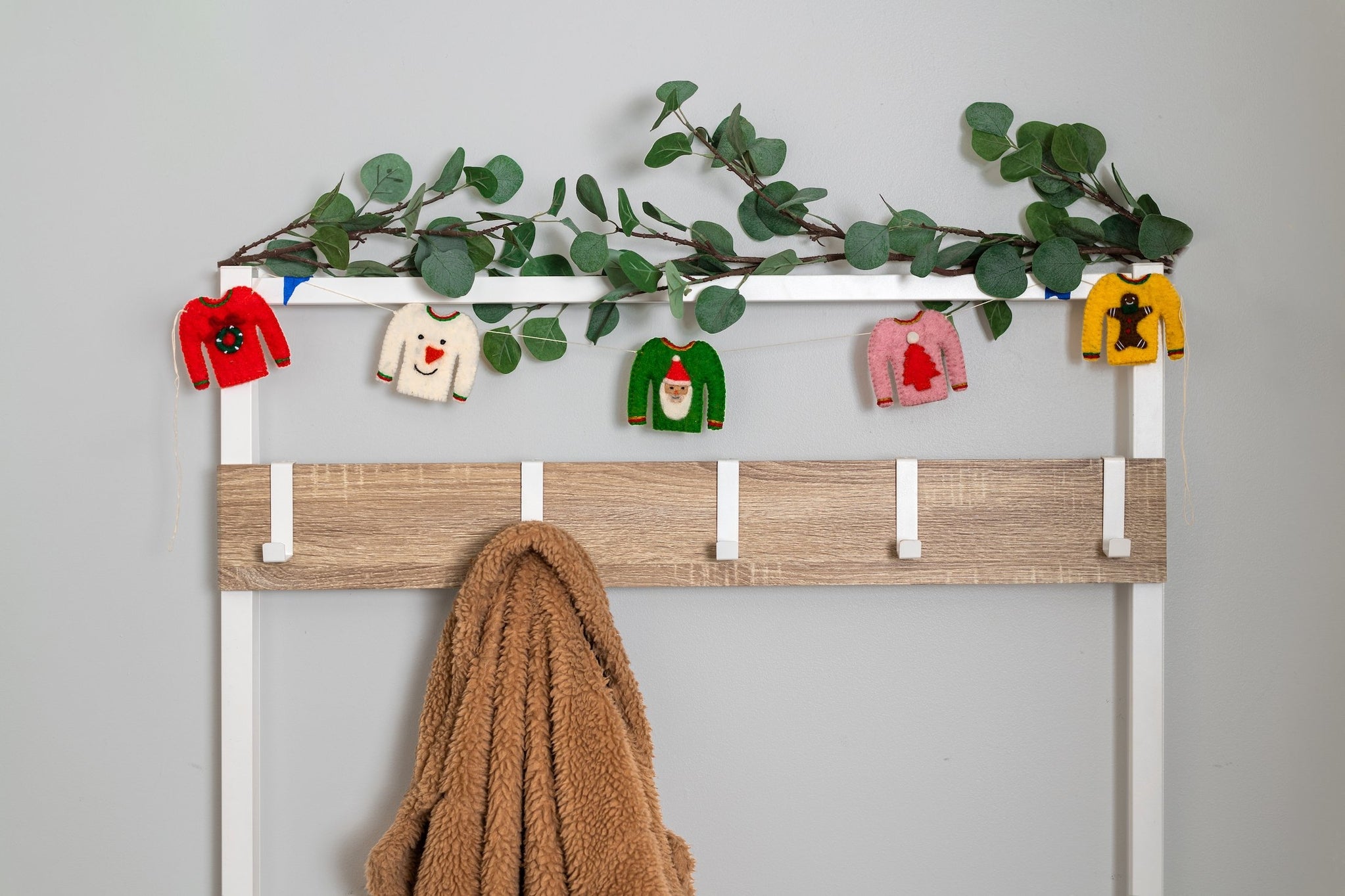 Felt Holiday Sweater Garland - Joy