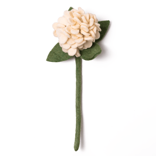 Felt Hydrangea Flower: White - Joy