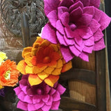 Felt Lotus Flower: Orange - Joy