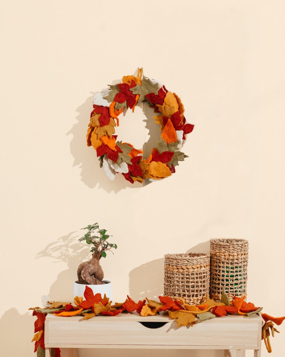 Felt Maple Leaf Garland - Joy