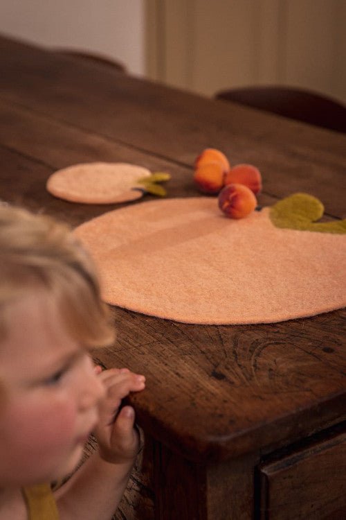 Felt Peach Placemat - Joy