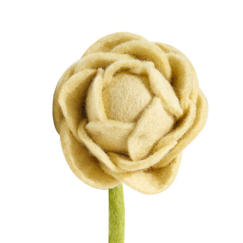Felt Peony Flowers: Lemon - Joy