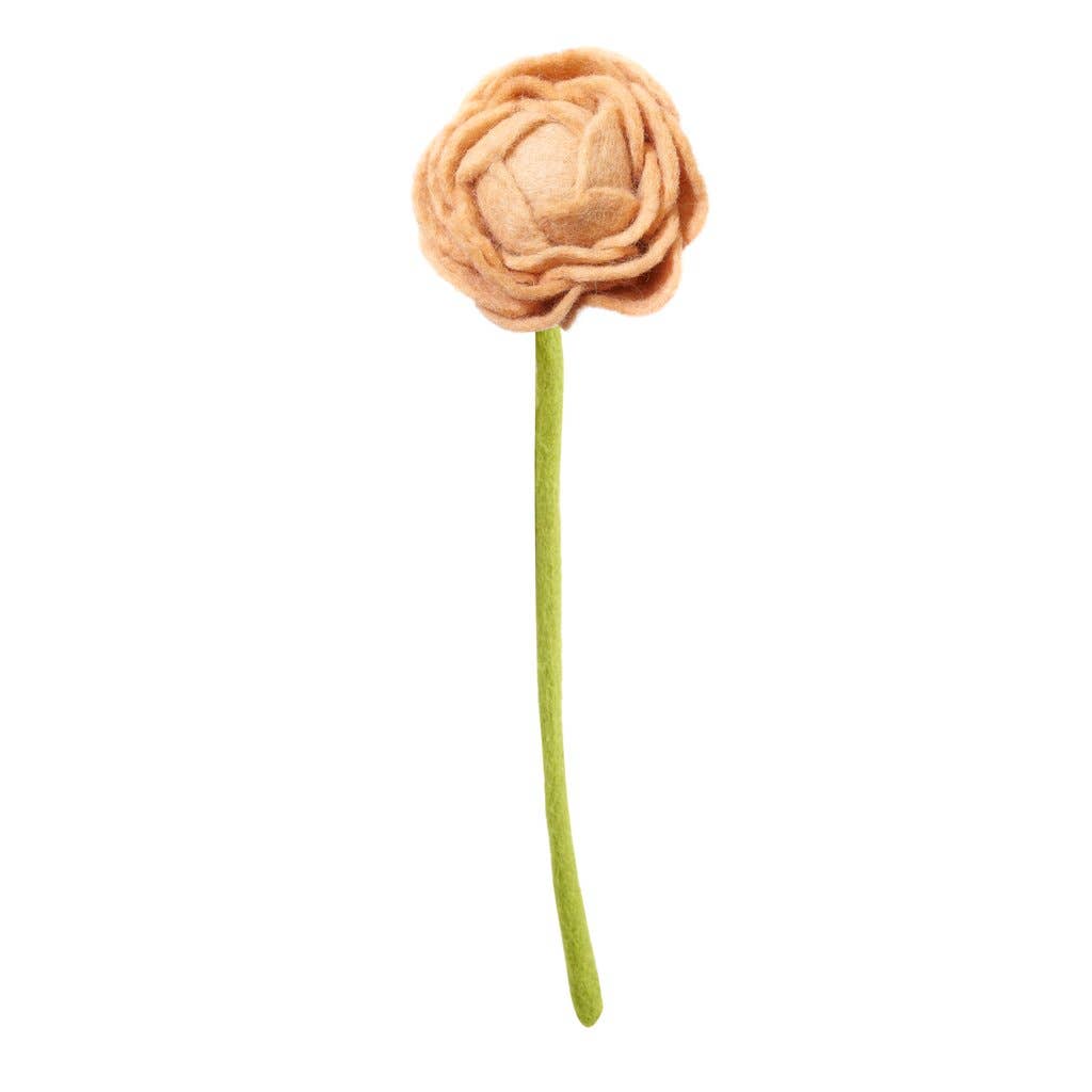 Felt Peony Flowers: Peach - Joy