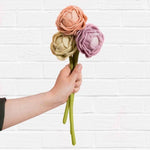 Felt Peony Flowers: Peach - Joy