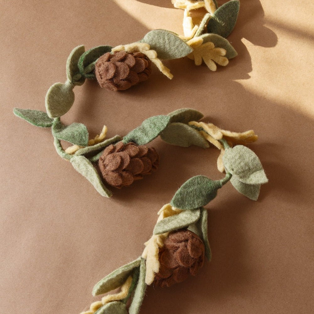 Felt Pinecone Garland - Joy
