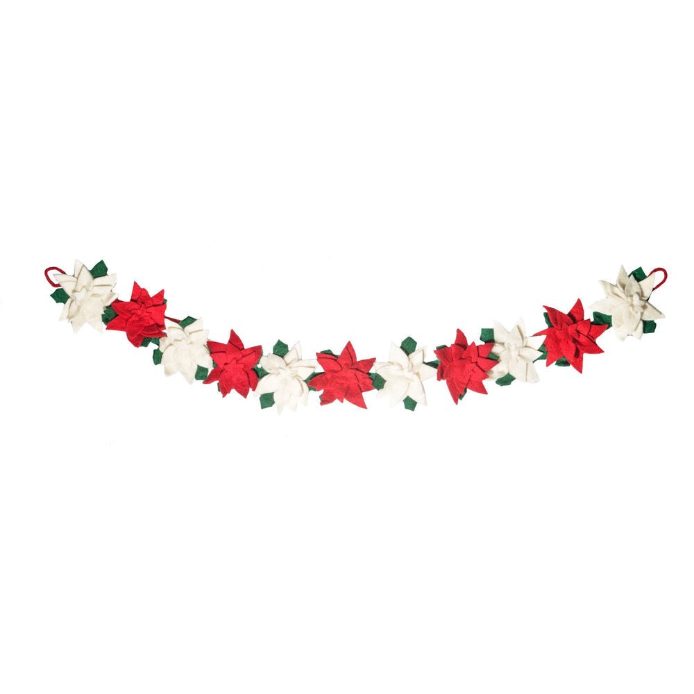 Felt Poinsettia Garland - Joy