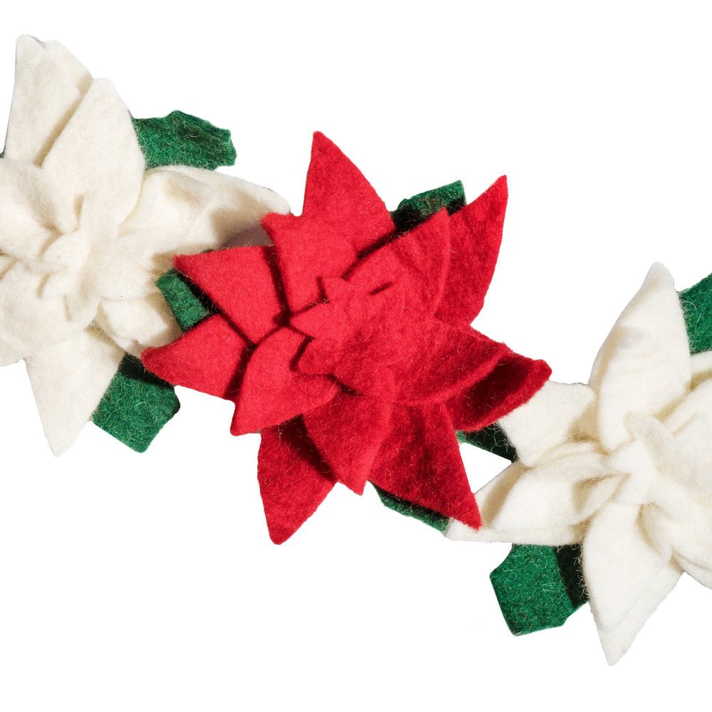 Felt Poinsettia Garland - Joy