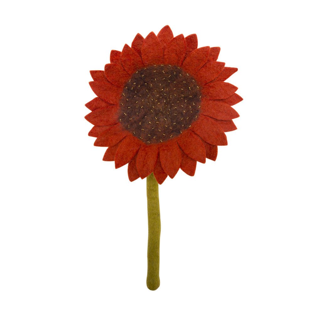Felt Sunflower: Persimmon - Joy