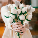 Felt Tea Rose: White - Joy
