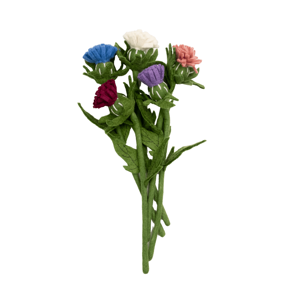 Felt Thistle Stem: White - Joy