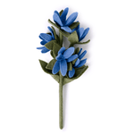 Felt Watsonia Flower: Cerulean Blue - Joy
