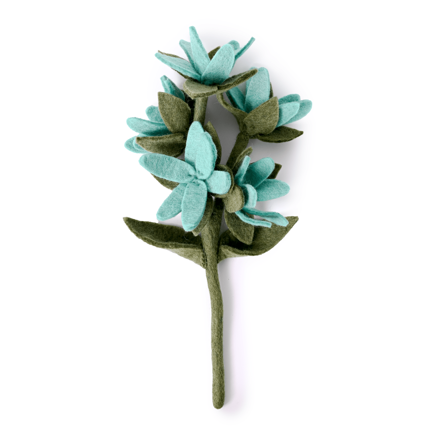 Felt Watsonia Flower: Cerulean Blue - Joy