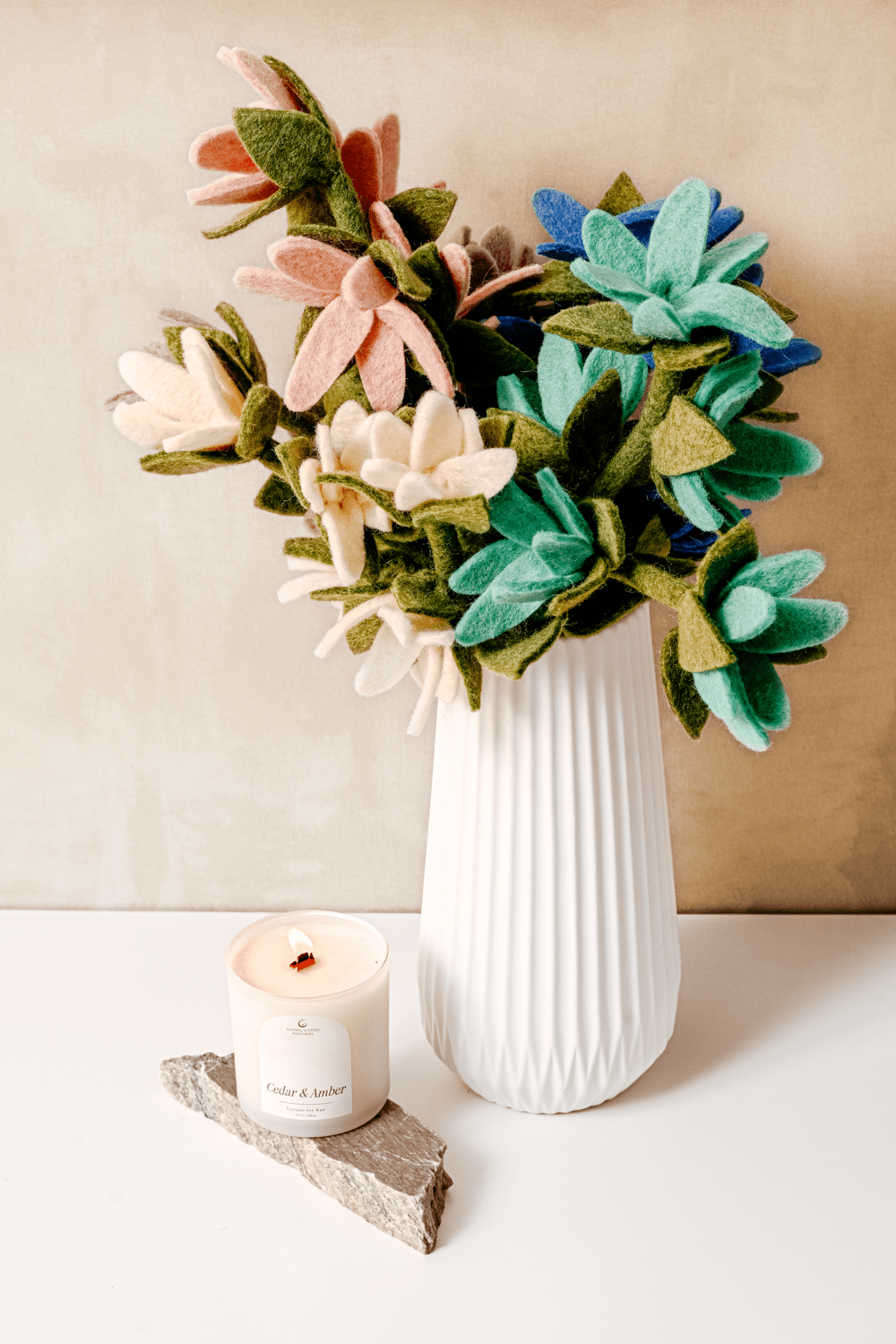 Felt Watsonia Flower: Light Pink - Joy