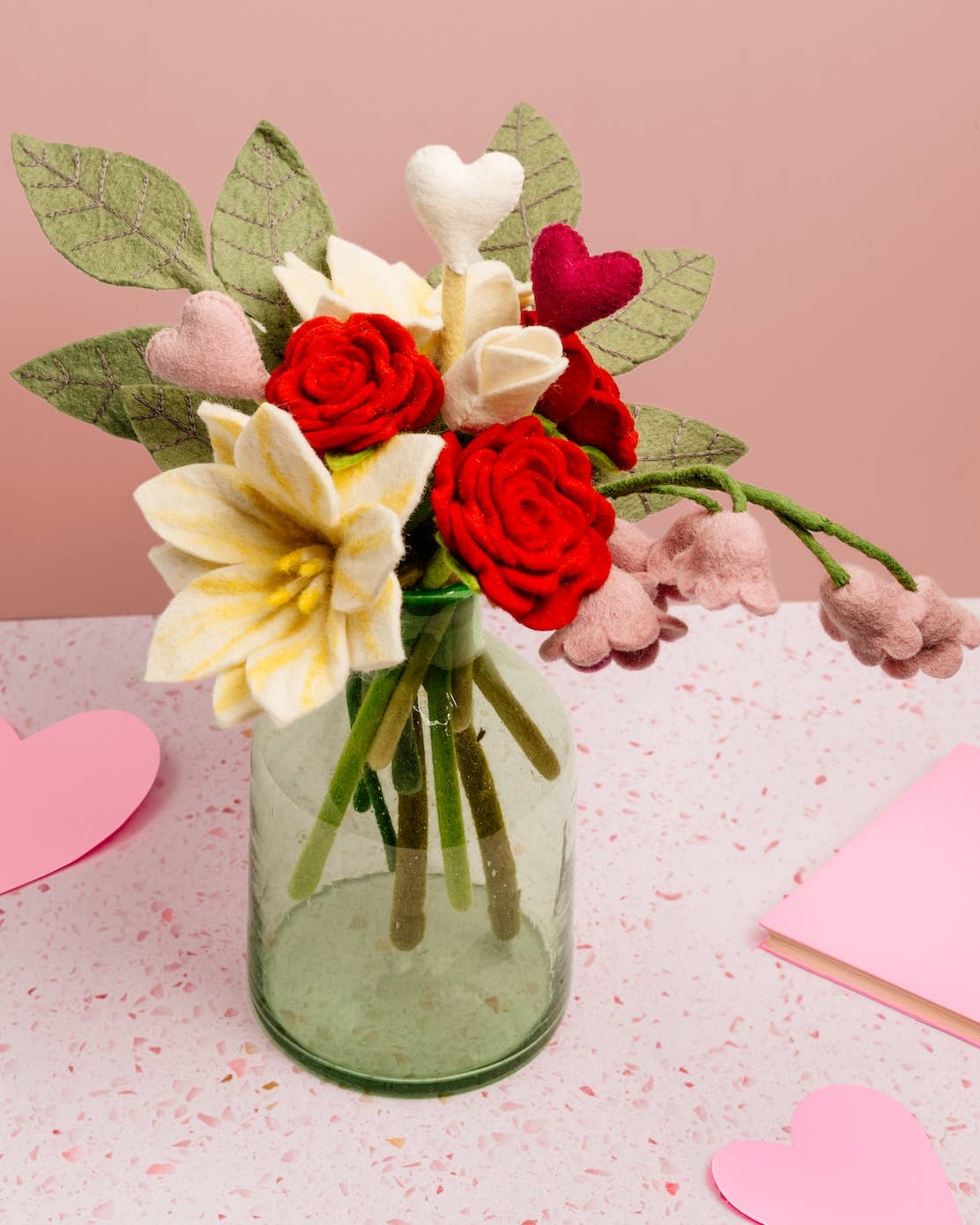 Felt Wildflowers: Ruby Red - Joy