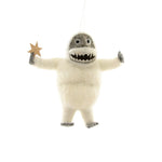 Felted Abominable Snowman Ornament - Joy