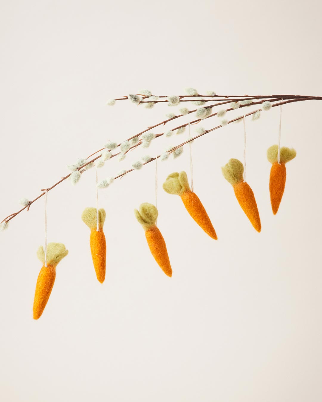 Felted Carrot Ornaments - Joy