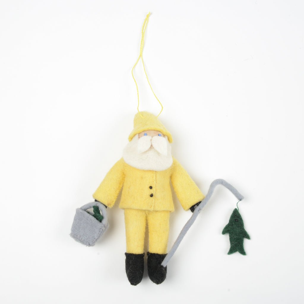 Fishing on the Docks Santa Ornament - Joy Gift Shoppe