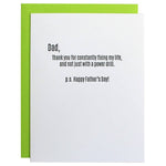 Fixing Life - Father's Day Letterpress Greeting Card - Joy