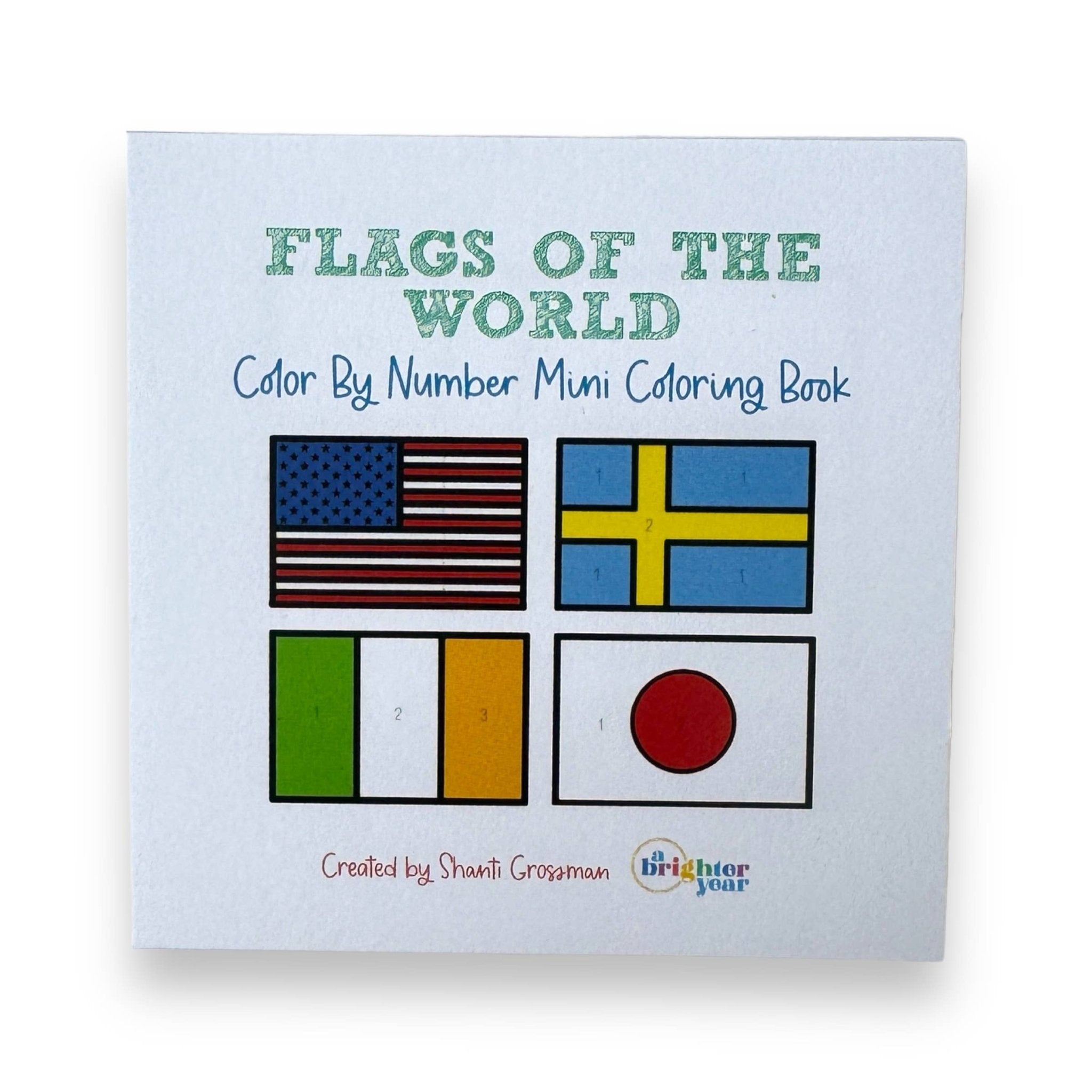 Flags of the World Color by Number Mini Coloring Book - Joy Gift Shoppe