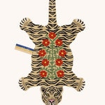 Floral White Tiger Rug - Joy
